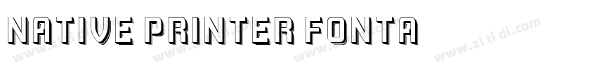 Native Printer FontA字体转换